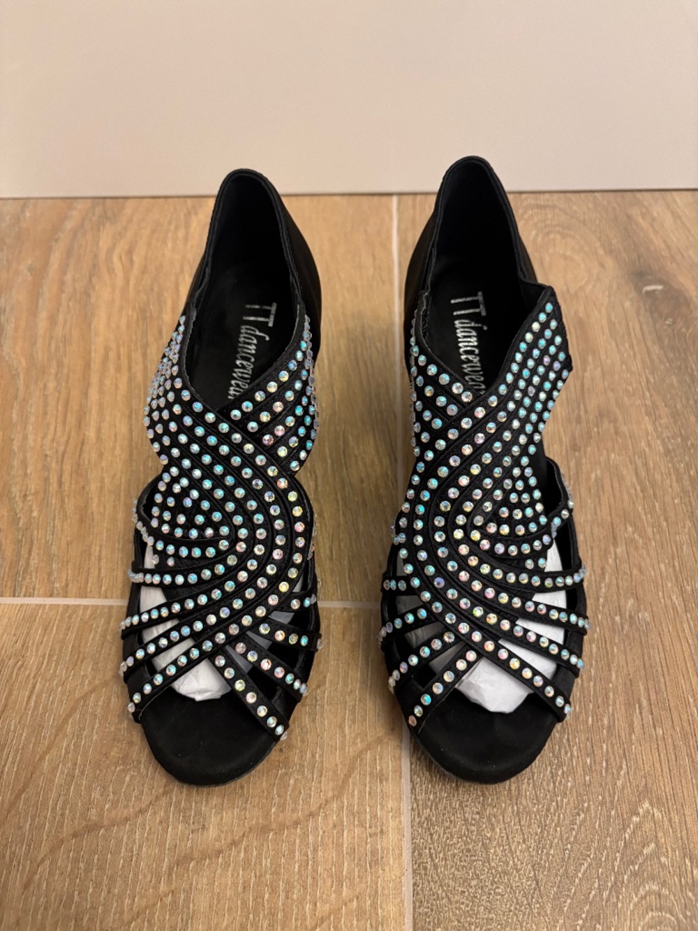 Women Rhinestone Dance Shoes Ballroom
